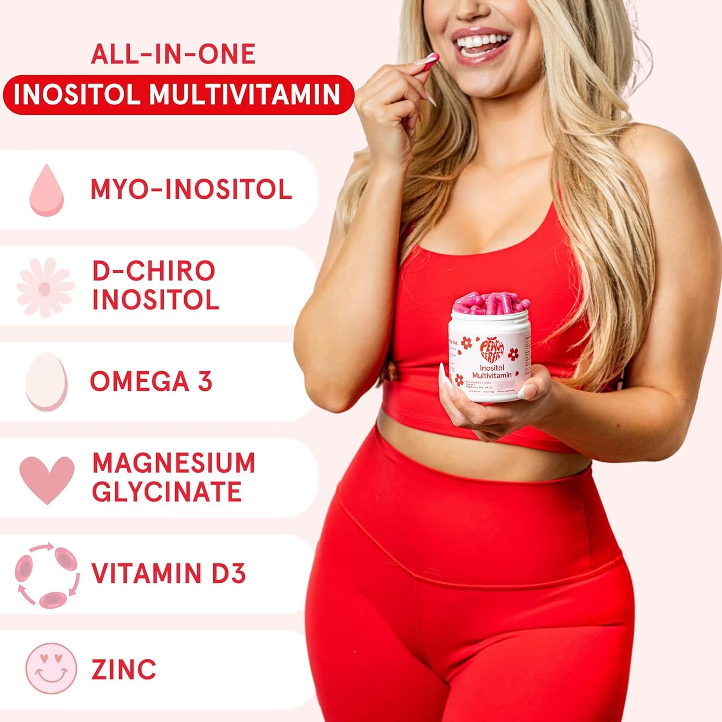 Peach Perfect, Inositol Multivitamin, Hormone Hero
